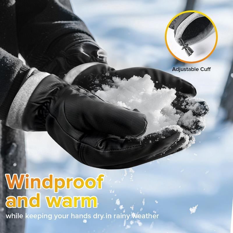 Christmas New Year Winter Waterproof Ski Snow Warm Gloves for Women Men Windproof Cold Weather Thermal with Touchscreen Fingers for Running Driving Cycling Hiking Biking Outdoor Sports Daily Work Gauntlet Gloves New Year Gift Tiktok Arp Gloves for Snow