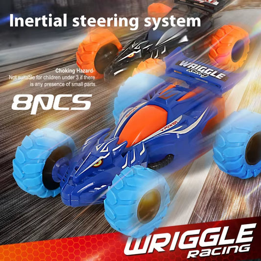 Fun Pull Back Car Double-Side Vehicle Inertia Safety and Fall Resistance Shatter-Proof Model for Kids Boys Children'S Toys Car