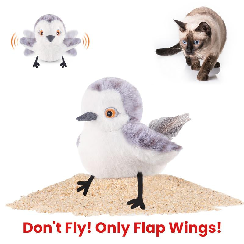 Pawmeow Co. Potaroma Flapping Bird Cat Toy (DON'T FLY), Lifelike Bird Chirp (DON'T FLY), Touch-Activated Kitten Toy Rechargeable, Interactive Cat Exercise Toys