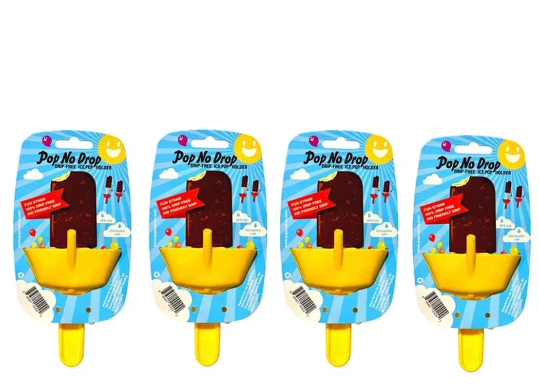 New Drip-Proof Popsicle Rack Drip Free Ice Holder No Mess Free Frozen Treats Rack Popsicle Holder with Straw for Kids Ice Cream
