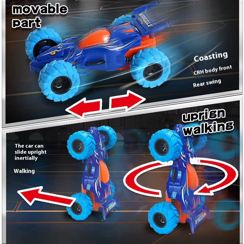 Fun Pull Back Car Double-Side Vehicle Inertia Safety and Fall Resistance Shatter-Proof Model for Kids Boys Children'S Toys Car