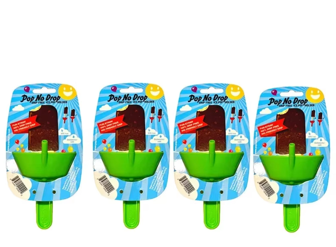 New Drip-Proof Popsicle Rack Drip Free Ice Holder No Mess Free Frozen Treats Rack Popsicle Holder with Straw for Kids Ice Cream