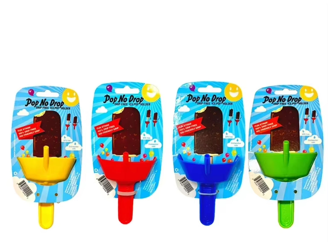 New Drip-Proof Popsicle Rack Drip Free Ice Holder No Mess Free Frozen Treats Rack Popsicle Holder with Straw for Kids Ice Cream