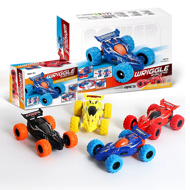 Fun Pull Back Car Double-Side Vehicle Inertia Safety and Fall Resistance Shatter-Proof Model for Kids Boys Children'S Toys Car